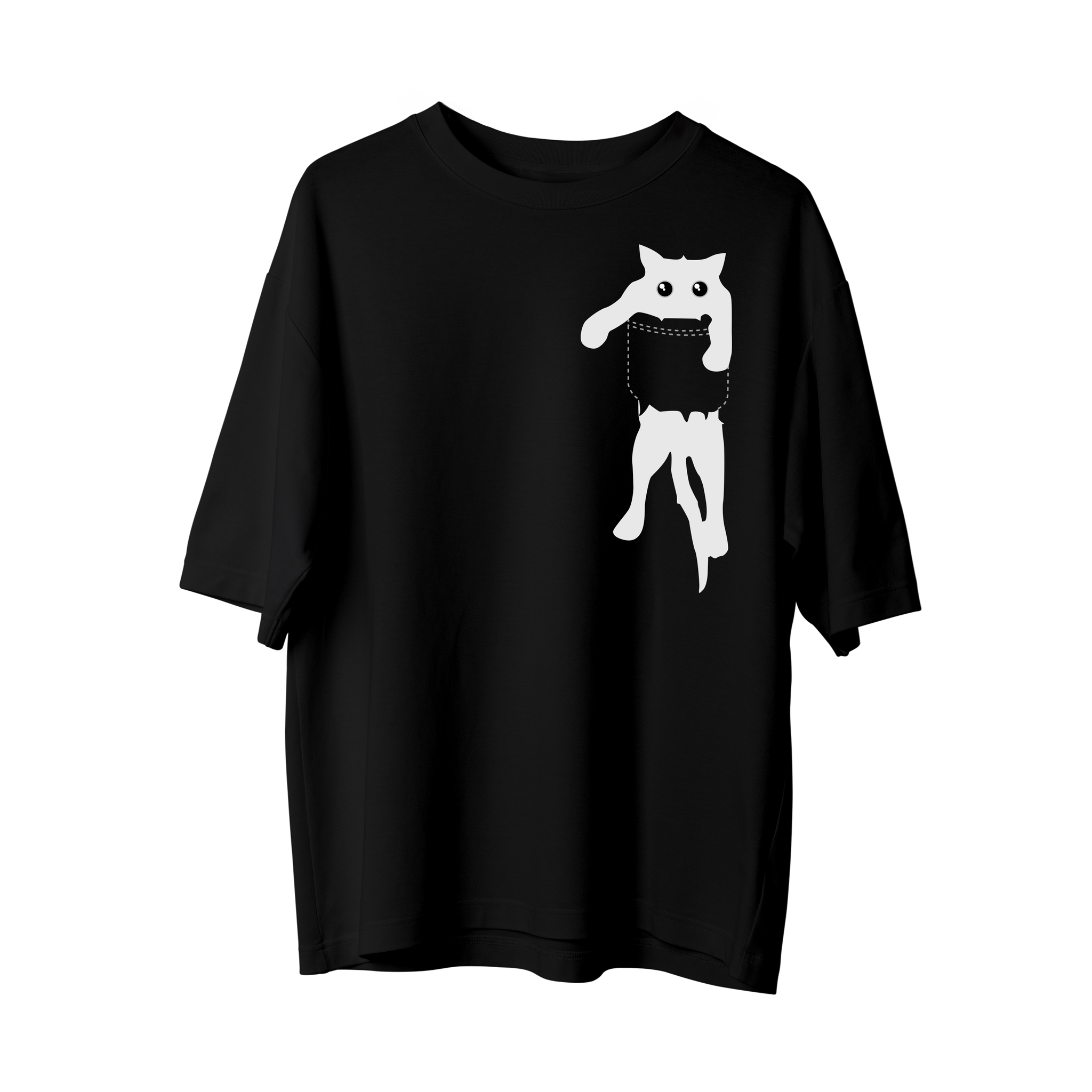 POCKET CAT -  Oversize T-Shirt